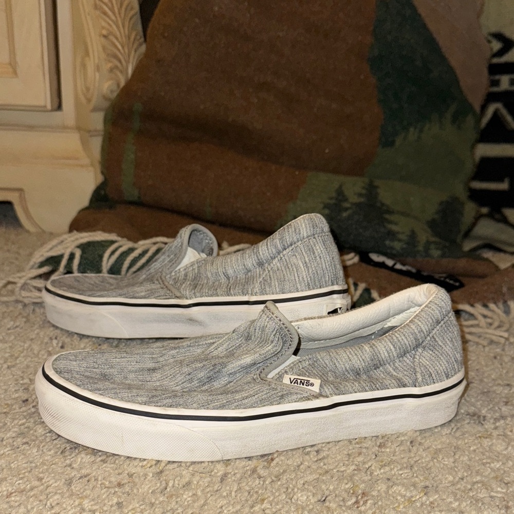 Vans Gray Slip-On Sneakers for women